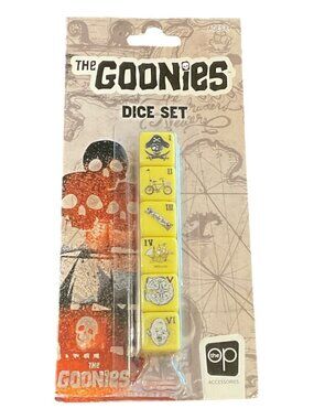 THE GOONIES 6 Dice Set Roman Numerals Collectible Game Night NEW in Package